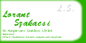 lorant szakacsi business card